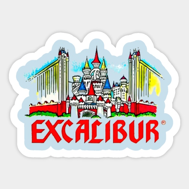 Excalibur Las Vegas Hotel Casino Retro Vintage Sticker by Ghost Of A Chance 